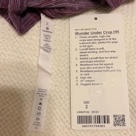 Lululemon Wunder Under Crop HR size 2 - Picture 7 of 9